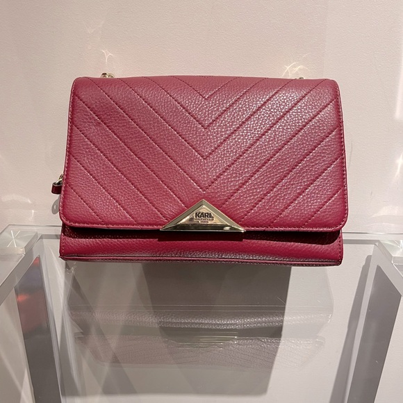 KARL LAGARFELD Brand new burgundy shoulder bag. - Picture 1 of 5